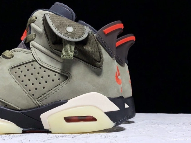 Olive x Jordan Scott 6 Air CN1084-200 Medium Travis 0629